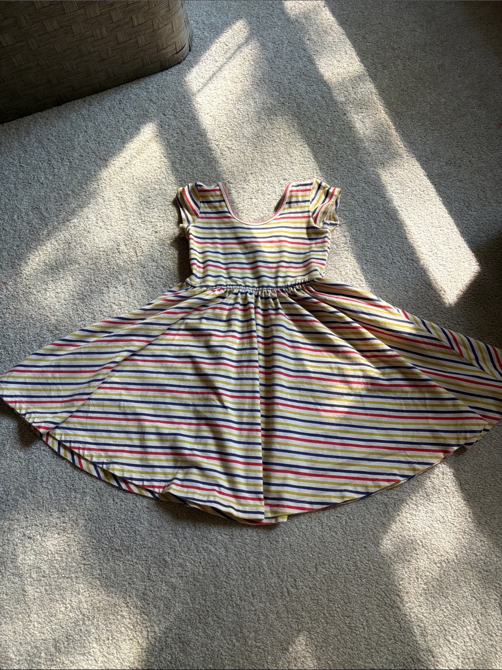 Girls' Multicolor Striped Twirl Dress Alice and Ames size 5